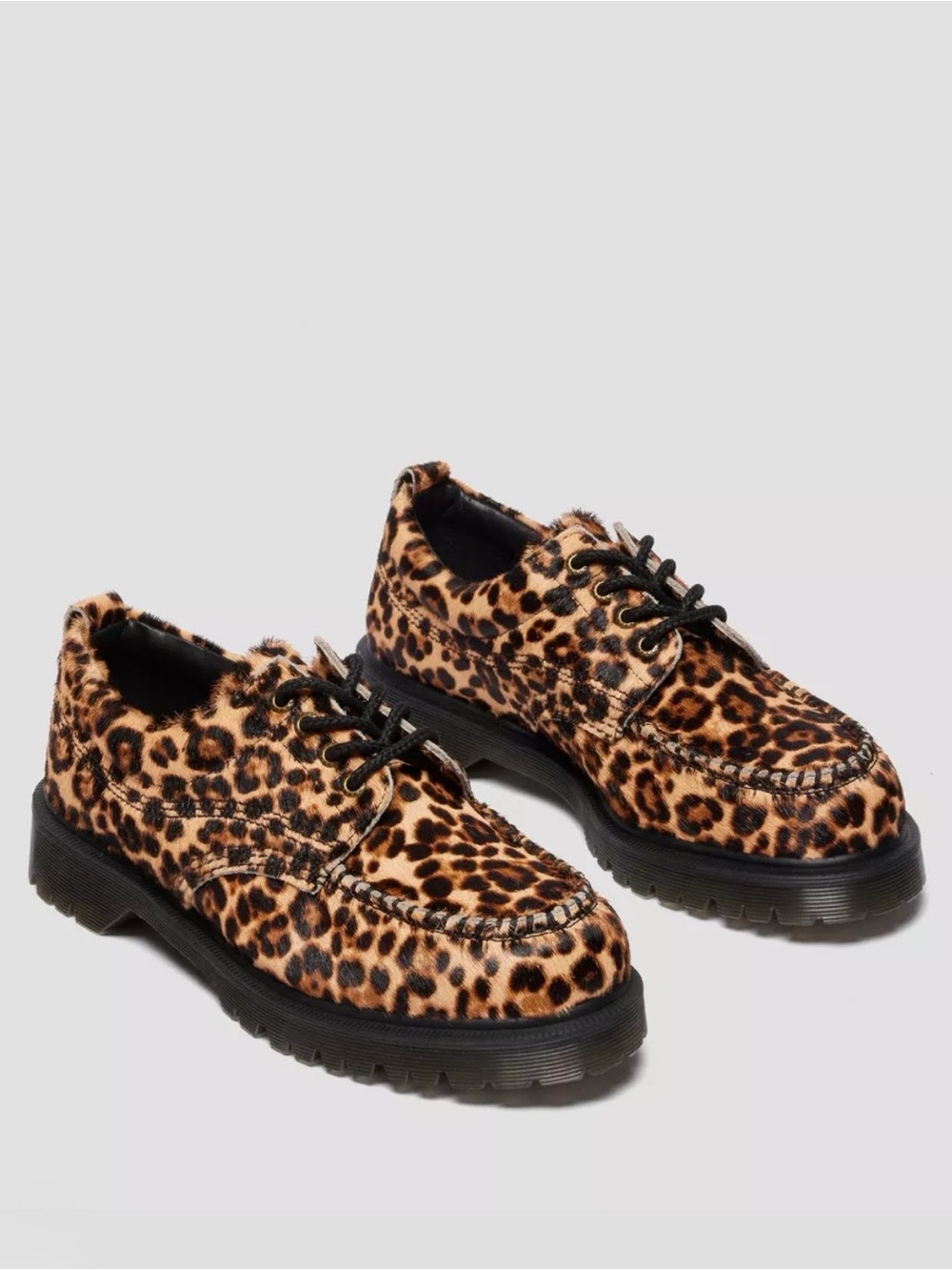 Doc Martens Leopard Print Lace-Up Chunky Sole Shoes